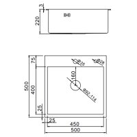 Мойка для кухни из нержавеющей стали Gerhans K35050GD
