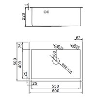 Мойка для кухни из нержавеющей стали Gerhans K36050GD