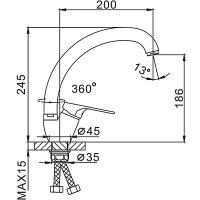 Смеситель для кухни Frap F4113-9