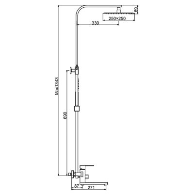 Душевая стойка Frap F24802-9