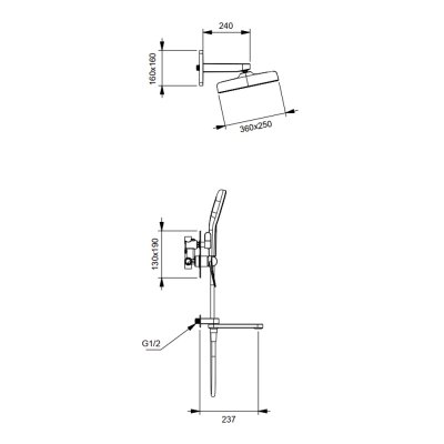 Душевой комплект Gappo G7110-3