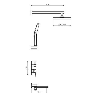 Душевой комплект Shevanik S9935H