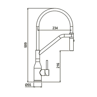Смеситель для кухни Gappo G4098-15H