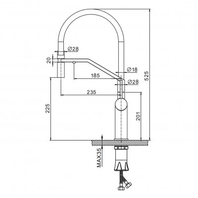 Смеситель для кухни Gappo G4399-85
