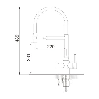 Смеситель для кухни Shevanik S378H