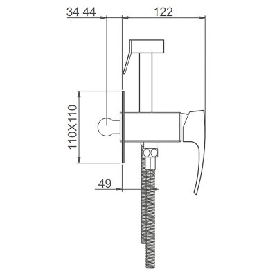 Смеситель с гигиеническим душем Gappo G7207-33