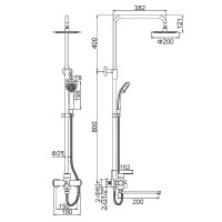 Душевая стойка Ledeme L72403-1