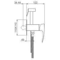 Смеситель с гигиеническим душем Gappo G7207-33