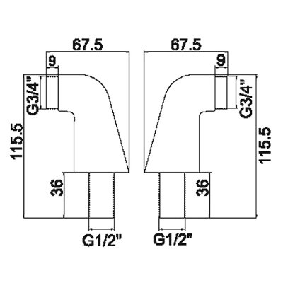 Монтажный набор на борт ванны Ledeme L77