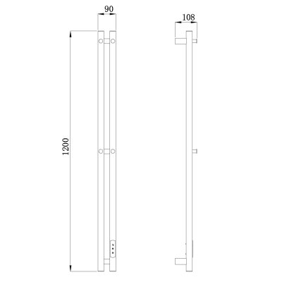 Полотенцесушитель электрический Raglo R350.12.03