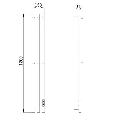 Полотенцесушитель электрический Raglo R350.17.09