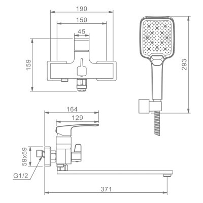 Смеситель для ванны Raglo R01.22.03
