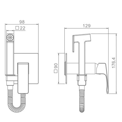 Смеситель с гигиеническим душем Raglo R02.54.03