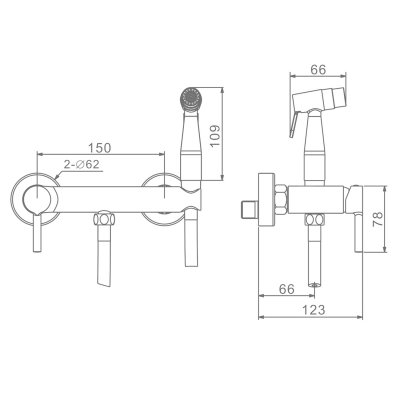 Смеситель с гигиеническим душем Raglo R20.51.33