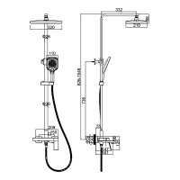 Душевая стойка Ledeme L2494SA