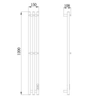 Полотенцесушитель электрический Raglo R350.17.03