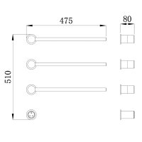 Полотенцесушитель электрический Raglo R350.51.03