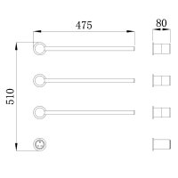 Полотенцесушитель электрический Raglo R350.51.09