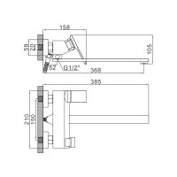 Смеситель для ванны Gerhans K13128D
