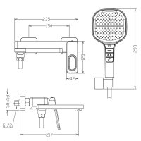 Смеситель для ванны Raglo R51.30.03