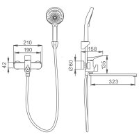 Смеситель для ванны Splenka S54.22