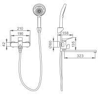 Смеситель для ванны Splenka S54.22.03