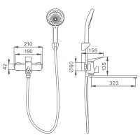 Смеситель для ванны Splenka S54.22.08