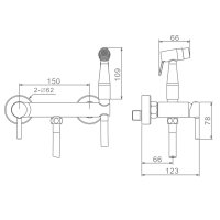 Смеситель с гигиеническим душем Raglo R20.51.05
