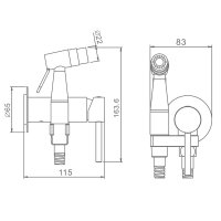 Смеситель с гигиеническим душем Raglo R20.54.33