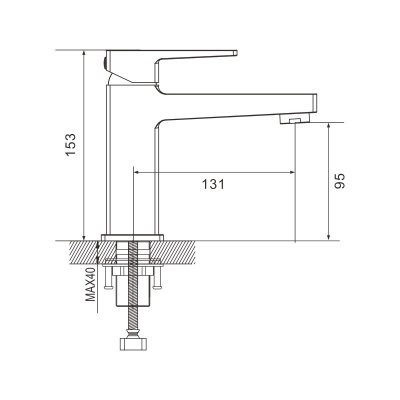 Смеситель для раковины Rose R2801C