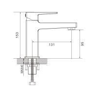 Смеситель для раковины Rose R2801C