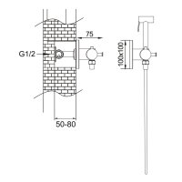 Смеситель с гигиеническим душем Rose R915C