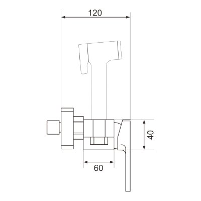 Смеситель с гигиеническим душем Rose R2805C-1