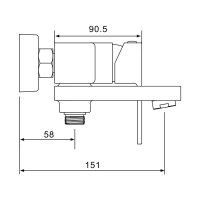 Смеситель для ванны Rose R2802C