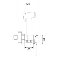 Смеситель с гигиеническим душем Rose R2805T-1