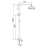 Душевая стойка Rose R2836
