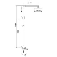 Душевая стойка Rose R2836C