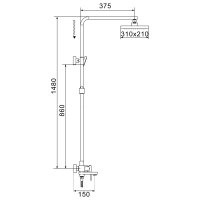 Душевая стойка Rose R2836T