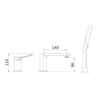 Смеситель для ванны Shevanik S4312C