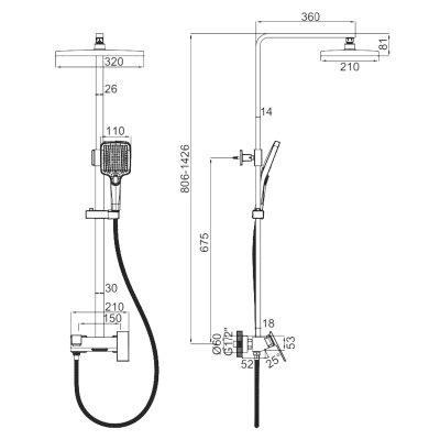 Душевая стойка Gerhans K19028
