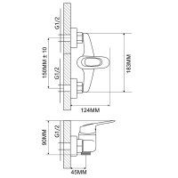 Смеситель для душа Ammore А6040