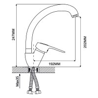 Смеситель для кухни Ammore А5040