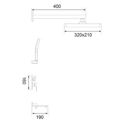 Душевой комплект Shevanik S4535