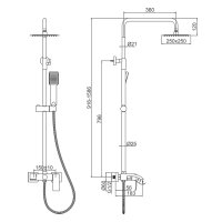 Душевая стойка Ledeme L72417