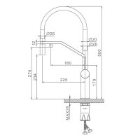 Смеситель для кухни с гибким изливом Raglo R20.62.33