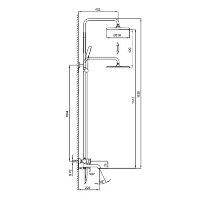 Душевая стойка Gappo G2406-43