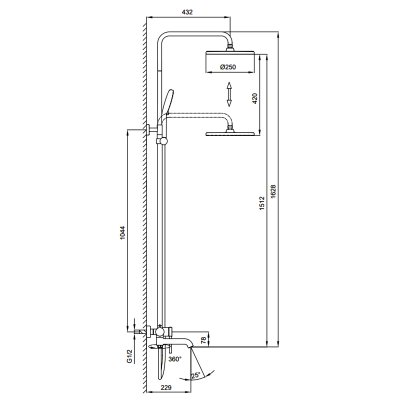 Душевая стойка Gappo G2406-43