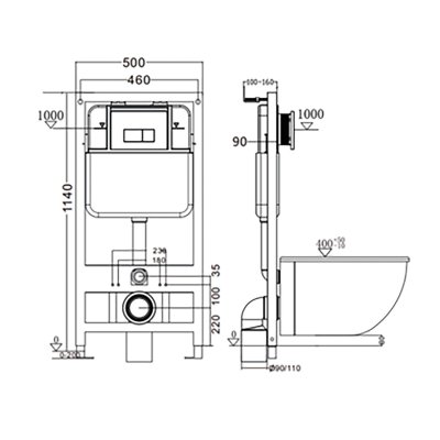 Система инсталляции для унитаза Gappo GM3002
