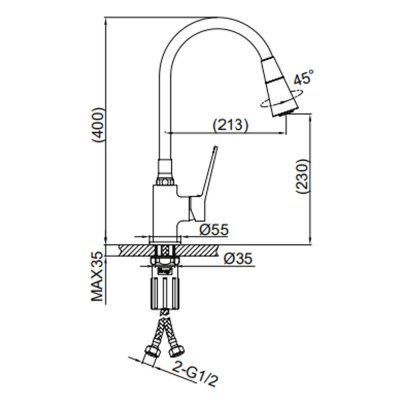 Смеситель для кухни Frap F4461-2