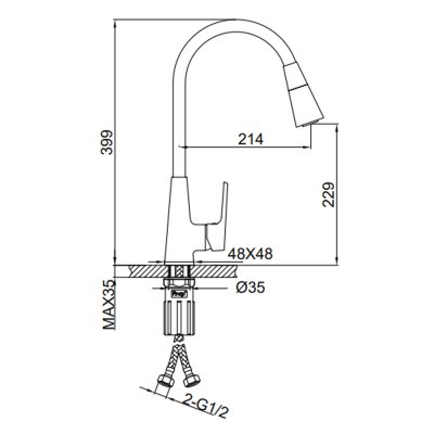 Смеситель для кухни Frap F4471-9